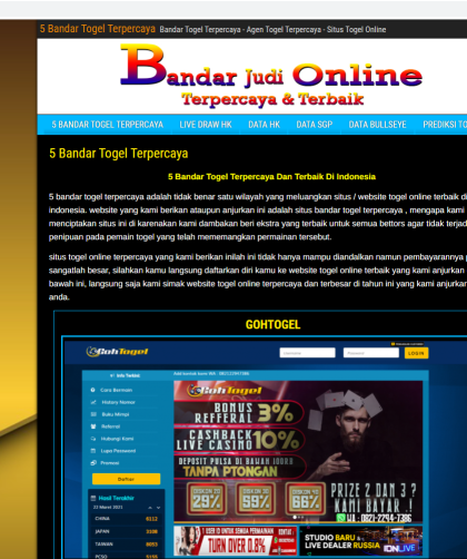 5 Bandar Togel Terpercaya 2022