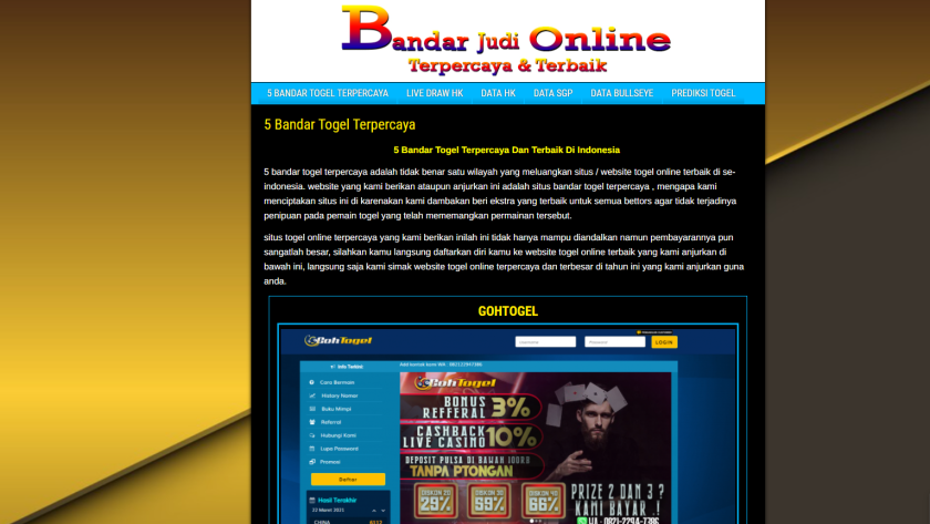 5 Bandar Togel Terpercaya 2022